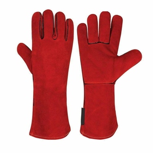 Gants de soudage en cuir de vachette de haute qualité, résistants à la chaleur et aux étincelles, pour travaux lourds, lutte contre les incendies, construction, soudeurs - Product Image 1