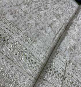 Premium Sequence Embroidery Fabric For Women Fashion Wear Designer <b>Garments</b> Party Wear Dresses Kaftan Abaya Bridal Wear - Product Image 5