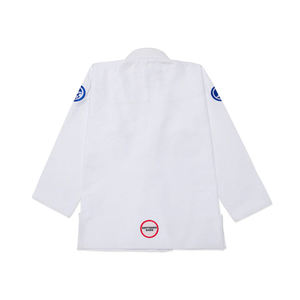 Venta al por mayor, entrega rápida, Kimono de Jiu-Jitsu Brasileño 100% algodón, conjunto de uniforme BJJ para hombre y mujer, peso medio, color blanco - Product Image 6