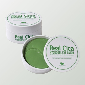 แผ่นมาส์กใต้ตาบำรุงผิวหน้าจากเกาหลี Prreti Korean Real Cica Hydrogel Eye Patches 60 ชิ้น ผลิตในเกาหลี แผ่นสีขาว - Product Image 1
