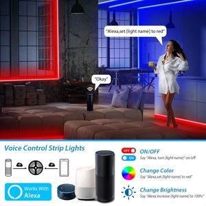 Striscia LED Intelligente WiFi da 5 Metri con 300 LED SMD5050 RGB Cambiacolore, Compatibile con Alexa e Google Assistant, Facile da Sincronizzare - Product Image 3