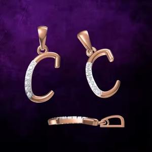 Elegante Collar con Inicial C Chapado en Platino, Unisex, Colgante de Alfabeto con Diamante Cultivado en Laboratorio, Estilo Hip Hop, Regalo Perfecto - Product Image 4