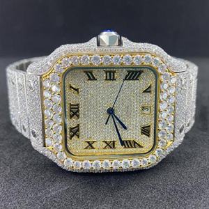 นาฬิกาควอทซ์หรูหราออกแบบได้ตามต้องการสำหรับผู้ชายสายสเตนเลสสีดำทั้งเส้นสำหรับใส่ในห้องแล็บ - Product Image 1