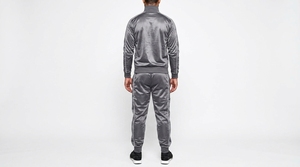 Custom <b>Women's</b> Breathable 100% Cotton Sports Tracksuit Set Full Zip Jacket with Contrast Stripe Athletic <b>Jogger</b> Pants - Product Image 2