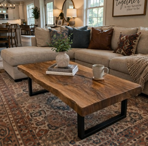 <b>For</b> Modern Contemporary Accent Wood & Meal <b>Coffee</b> Side <b>Table</b> with metal <b>legs</b> Bedroom Living Room Luxury - Product Image 3