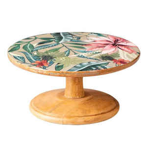 Soporte Redondo para Pastel de Madera de Mango Hecho a Mano, Ecológico, No Tóxico, Duradero y Elegante, Plato para Servir Pasteles y Repostería, para Eventos - Product Image 5