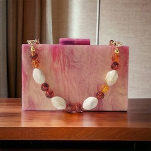 Bolso de Mano Ecológico de Resina para Mujer, Accesorio de Moda con Cristales, Modelo RR202514686 de RR ENTERPRISES - Product Image 1