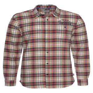 Men's Plaid Flannel Shirts 100% Cotton Long Sleeve Casual Button <b>Down</b> Stand Collar Spring Breathable With Embroidered Logo - Product Image 1