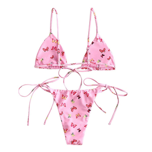 Ensemble de bikini micro style pour femmes, prix de gros de haute qualité, maillots de bain à motifs imprimés, vêtements de plage grande taille pour filles - Product Image 6