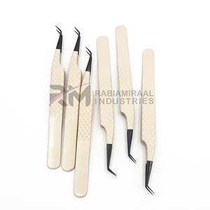 Pinzas para Pestañas RMI Super May de la Mejor Calidad, Punta Plateada, Ángulo de 90/45 Grados, Acero Inoxidable de Precisión - Product Image 4