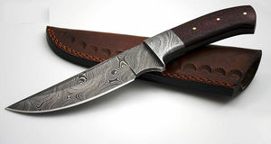 Custom Size Premium Quality Handmade Stainless Steel Serrated Edge Hunting Skinner <b>Knife</b> Wood Handle Clip Point OEM Leather - Product Image 5