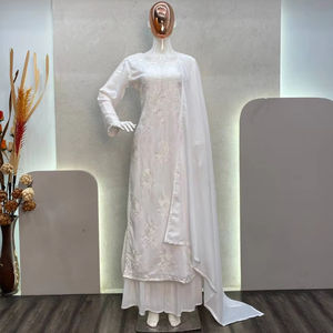 ชุดผ้ามัสลินผ้าไหมปักลาย Palazzo จากนักออกแบบล่าสุด - Product Image 1