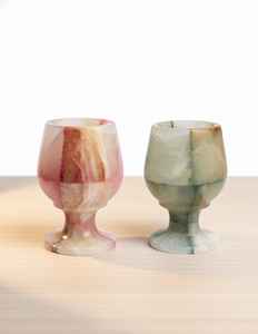 Verre à vin court en marbre onyx vert, best-seller, faible MOQ, gobelet premium, prix de gros - Product Image 2