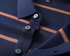 Camisas Polo de Manga Larga a Rayas con Botones para Hombre, Estilo Casual - Product Image 4