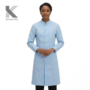 Wholesale Poly-Cotton Women's Lab Coat <b>Short</b> Sleeve Doctor Nurse Dress Long Sleeve Medical Uniforms <b>White</b> <b>Jacket</b> Lab Coat - Product Image 4
