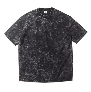 T-shirt oversize streetwear pour homme, gris délavé, motif graphique, style vintage, hip-hop, décontracté, coupe ample, en coton - Product Image 1