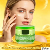Crème Contour des Yeux Raffermissante et Réparatrice au Thé Vert, Extrait de Tremella PGA, Hydratante, Atténue les Ridules, Effet Lifting, Rafraîchissante, Anti-rides