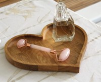Valentijnsdag cadeau hartvormig acacia houten dienblad romantisch hartvormig bord voor dessert sieraden snacks opbergruimte groothandel