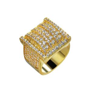 Anillo de Plata de Ley 925 de Lujo con Diamantes Cultivados en Laboratorio, Diseño de Banda Ancha con Múltiples Hileras de Piedras Brillantes, para Compradores Mayoristas - Product Image 1