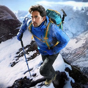 <b>Ski</b> Snowboarding Heated Windproof <b>Jacket</b> Black Red Blue Olive <b>Green</b> Hooded Winter Fleece Liner Color Blocked Zipper Adults - Product Image 6