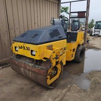 Compacteur de sol vibrant d'occasion SAKAI TW330, rouleau compresseur routier d'occasion