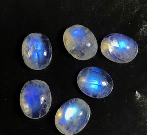 Pierre de lune arc-en-ciel naturelle bleue ovale cabochon 9x11MM 23 carats pour la fabrication de bijoux - Product Image 2