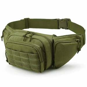 Unisex Custom Unique Style Vintage Leather Waist Bags Nylon Zipper Closure Adjustable Straps Fanny Packs - Product Image 1