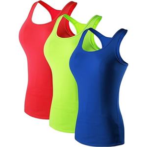 Paquete de 3 camisetas sin mangas informales para mujer, chaleco de gimnasio de Color sólido, ropa de capa Base, Colección caliente, conjunto de 3 paquetes de tamaño de EE. UU. - Product Image 3