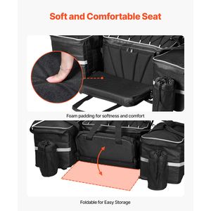 60L ATV Rear <b>Cargo</b> Storage Bag Waterproof 600D Oxford Cloth Backrest <b>Cover</b> Rear Seat Gear Bag with Front Fitting Brackets - Product Image 6