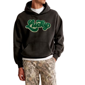 2025 nuevo último diseño Sudadera con capucha para hombres Log personalizado 100% algodón de alta calidad Drop Shoulder Fleece hombres sudaderas con capucha - Product Image 2