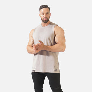 Camiseta sin Mangas Personalizada para Hombre, Informal, para Gimnasio y Fitness, 100% Poliéster, Transpirable, Ligera, de Secado Rápido, con Servicio de Logotipo Personalizado - Product Image 1