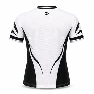 เสื้อทีมกีฬาตาข่ายระบายอากาศสีขาวดำสไตล์เรโทร Y2K สำหรับผู้ชาย รับผลิตตามสั่งพร้อมโลโก้ OEM ขายส่ง - Product Image 3