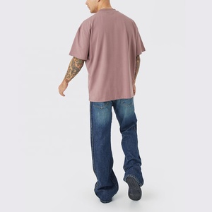 Nouveau T-shirt personnalisé 2024 en mélange polyester/coton de haute qualité pour homme, style streetwear oversize épais avec impression numérique sur le devant - Product Image 2