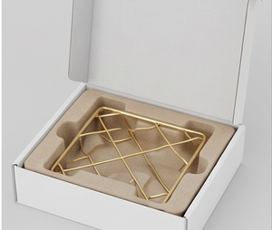 Porta Servilletas de Metal Dorado con Diseño Geométrico, Perfecto para Uso en la Cocina del Hogar y Decoración Elegante de la Mesa - Product Image 6
