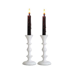 Juego de 2 Portavelas Cónicos de Aluminio Glam Gold, Estilo Rústico Francés, Acabado en Latón, Elegantes para Sala de Estar - Product Image 6