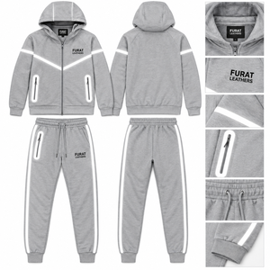 FURAT LEATHERS <b>White</b> Black Solid Men's Windbreaker <b>Tracksuit</b> Set Polyester/Cotton Eco-Friendly Winter 2-Piece Casual Breathable - Product Image 4