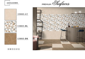 Hot Selling Modern 3D Design 600x600MM Porcelain Ceramic <b>Floor</b> Tiles 8mm Thick Polished Glazed Glossy Metallic Surface Room - Product Image 5
