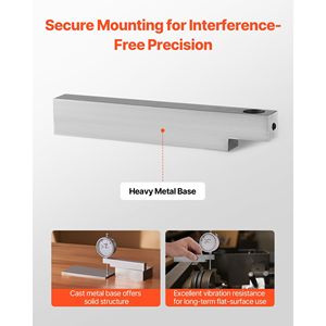 Quadrante Professionale per Comparatore di Precisione con Ampio Quadrante Facile da Leggere, Precisione 0,001 Pollici, Range 0-1 Pollici, Base in Metallo - Product Image 4