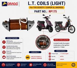 Bobina de encendido para motocicleta TVS Scooty Super XL, calidad de exportación para repuestos de vehículos de dos ruedas, India, Orado. - Product Image 3