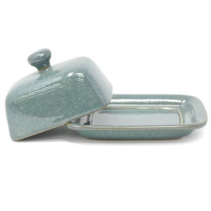 Moderno Contenedor para Mantequilla con Tapa de Esmalte Reactivo Brillante, Diseño de Bandeja Profunda, Elegante Soporte para Servir Mantequilla en la Mesa de la Cocina - Product Image 2