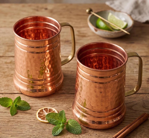 Taza Moscow Mule de Cobre Puro Clásica de Lujo FAIZA CRAFT, Personalizada Directo de Fábrica, Ecológica, con Revestimiento de Acero Inoxidable - Product Image 4
