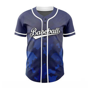 Maillot de baseball personnalisé OEM, uniforme à boutons intégraux par sublimation, tenue d'équipe à séchage rapide, logo frontal, grandes tailles, vente en gros - Product Image 3