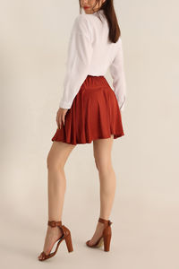 Jupe mi-longue décontractée en mousseline de soie à fleurs pour femme, taille élastique ample, grande taille, patchwork, ceinture, plage - Product Image 2