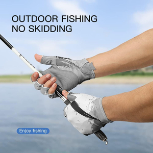 Gants de pêche unisexes imperméables à demi-doigts, personnalisés par le fabricant, les plus vendus, sublimés sur mesure pour l'extérieur - Product Image 5