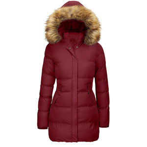 Chaqueta Larga Acolchada para Mujer, con Aislamiento Térmico, Rellena de Plumón, con Capucha, para Clima Frío, Ropa Casual para Exteriores - Product Image 3