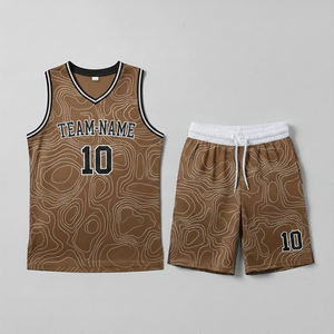 Ensemble de maillots de basket-ball respirants en mesh double face personnalisés, impression numérique, uniformes d'entraînement réversibles pour les jeunes, 100% coton - Product Image 4