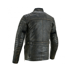 Chaqueta de Motociclista de Cuero Negra para Hombre, Manga Larga, Resistente al Viento, para Todas las Estaciones, Estilo Racing - Product Image 3