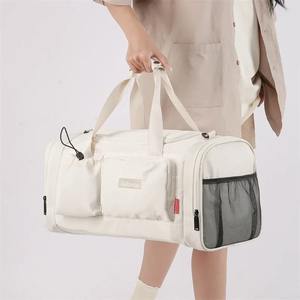 Bolsa de Gimnasio de Viaje para Hombre y Mujer, con Separación para Ropa Seca y Mojada, para Entrenamiento, Deportes, Natación, Yoga, con Bolsillo para Zapatos, Correa Ajustable, de Nailon - Product Image 3