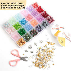 Perles en verre DIY pour la fabrication de bijoux, composants et accessoires - Product Image 1