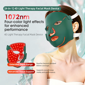 <span class=keywords><strong>Masque</strong></span> facial <span class=keywords><strong>LED</strong></span> Redfy, appareil à lumière multi-bandes, utilisation mains libres, portable, rechargeable, équipement de beauté - Product Image 2
